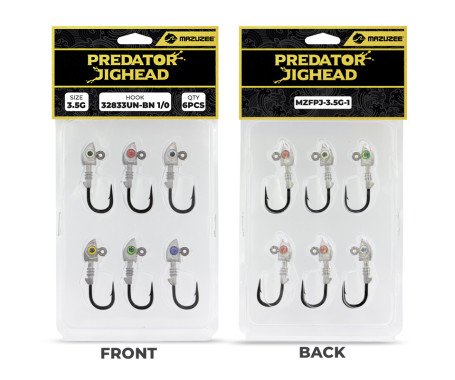 AQUA MARINE - Predator Jighead - 3.5G (Hook: 32833UN-BN 1/0)